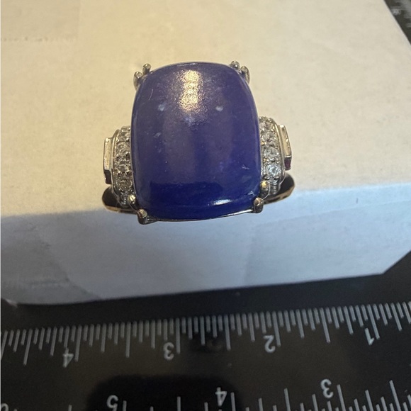 Chuck Clemency Lapis ring Sterling Size 10 - Picture 4 of 5